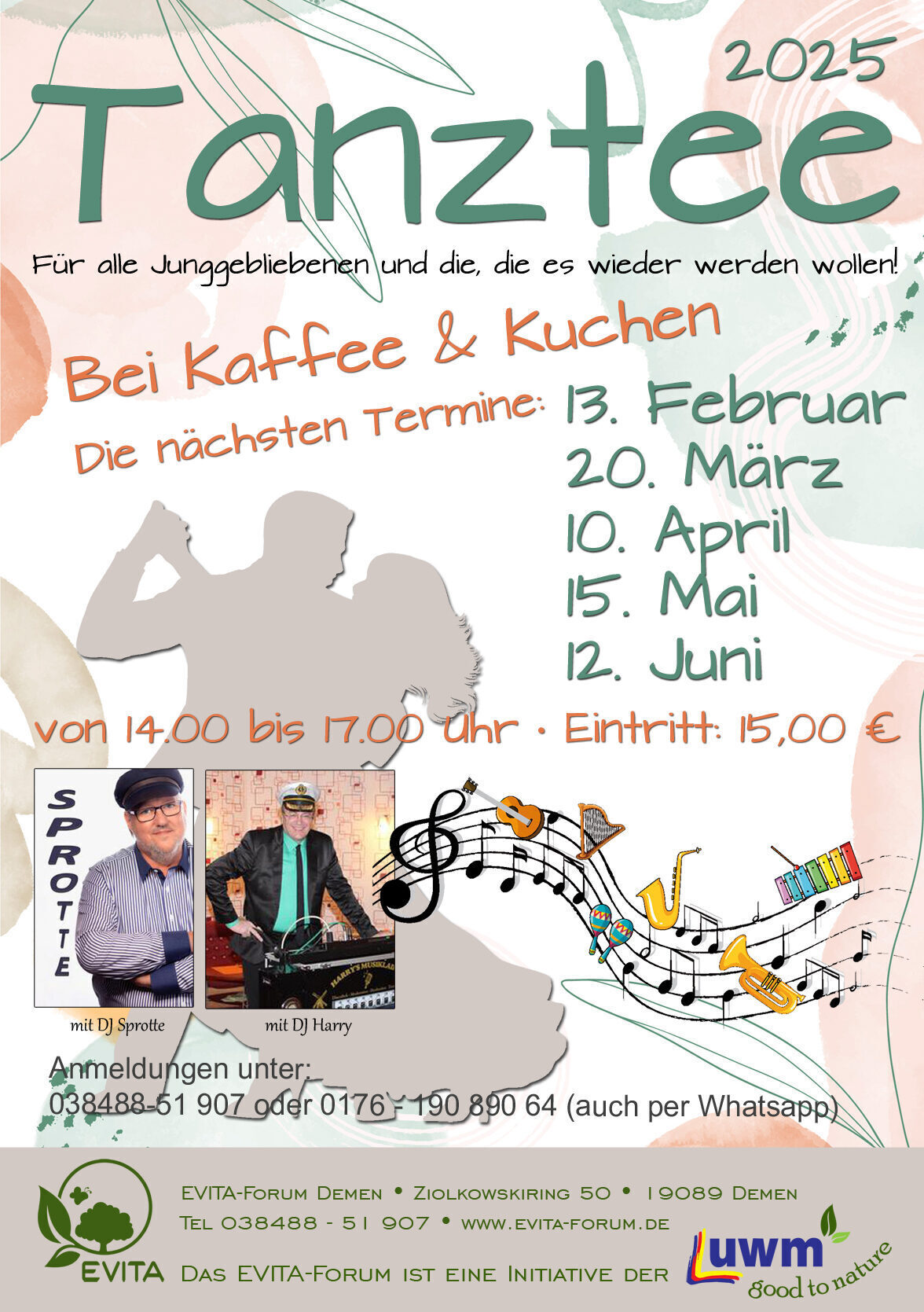 Tanztee mit Kaffee und Kuchen